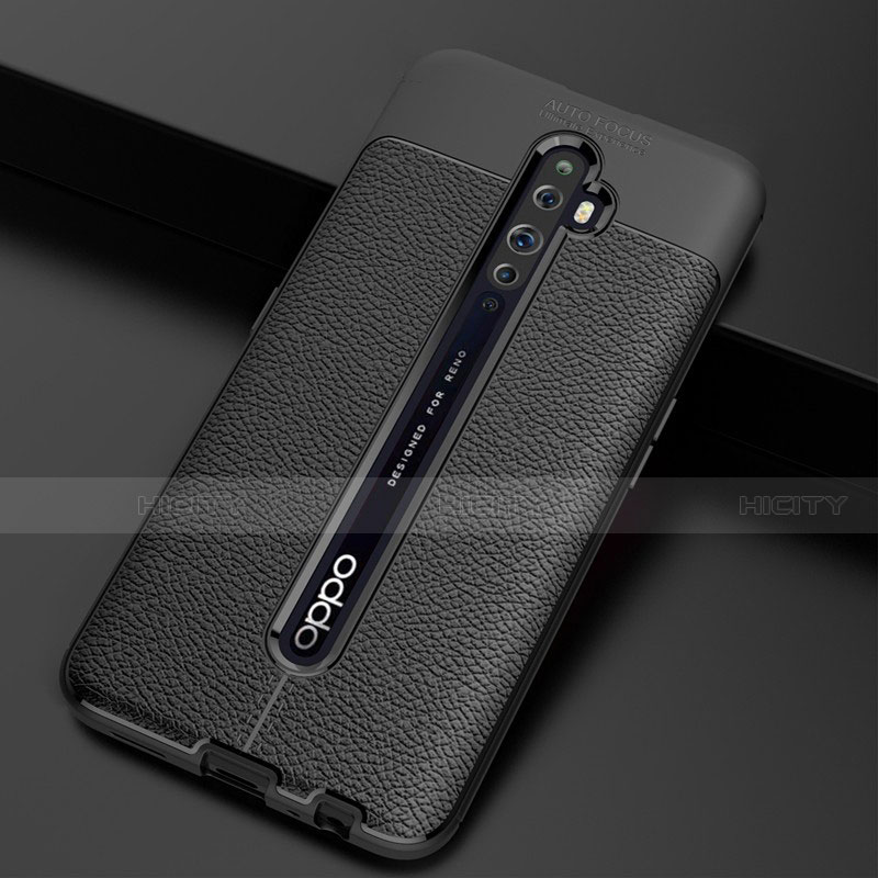 Custodia Silicone Morbida In Pelle Cover S03 per Oppo Reno2 Z Nero