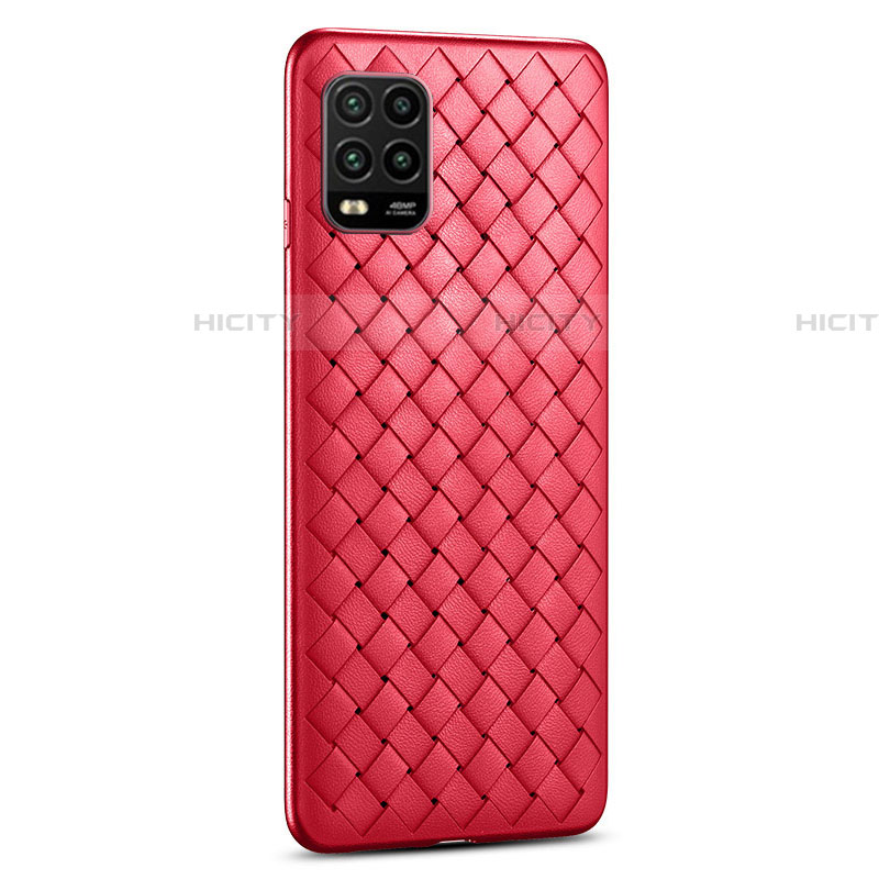 Custodia Silicone Morbida In Pelle Cover S03 per Xiaomi Mi 10 Lite Rosso