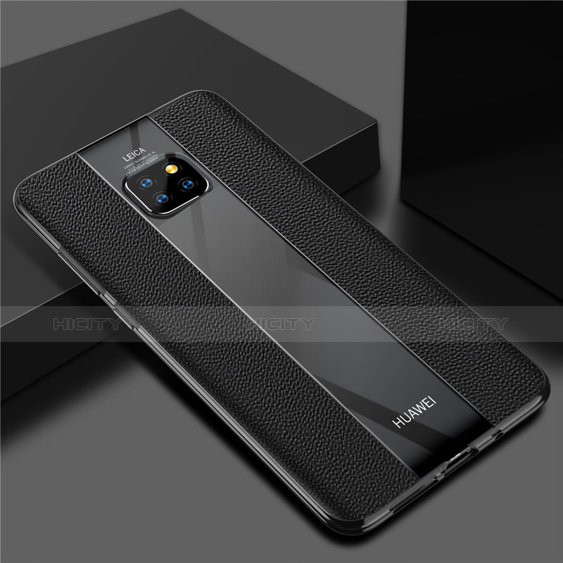 Custodia Silicone Morbida In Pelle Cover S04 per Huawei Mate 20 Pro