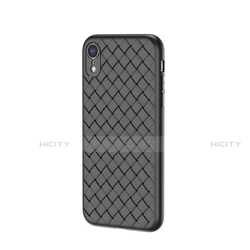 Custodia Silicone Morbida In Pelle Cover S05 per Apple iPhone XR Nero