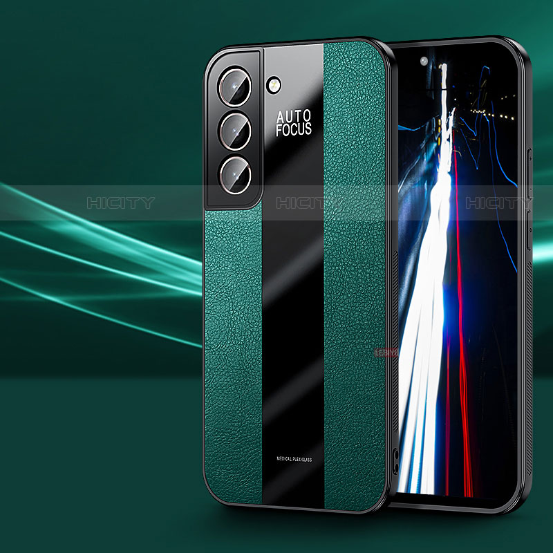 Custodia Silicone Morbida In Pelle Cover S07 per Samsung Galaxy S23 Plus 5G Verde