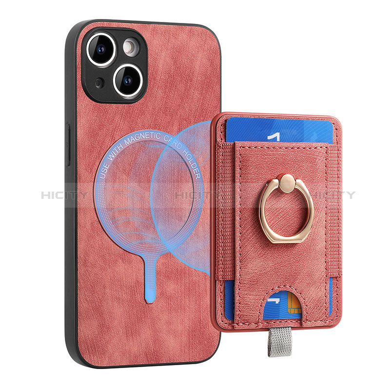 Custodia Silicone Morbida In Pelle Cover SD1 per Apple iPhone 14 Rosa