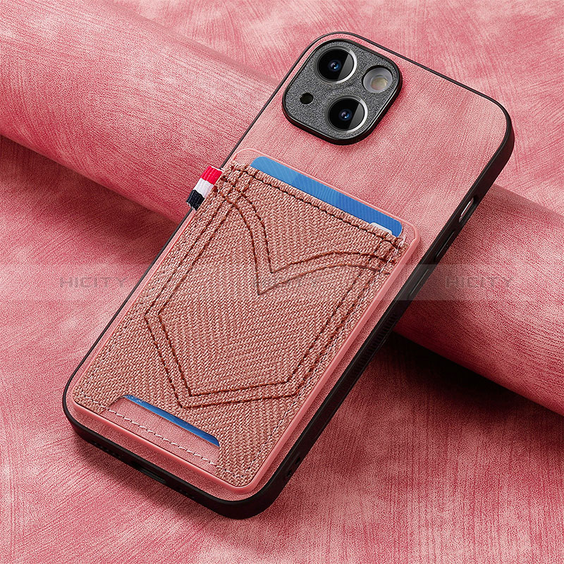 Custodia Silicone Morbida In Pelle Cover SD1 per Apple iPhone 15 Rosa