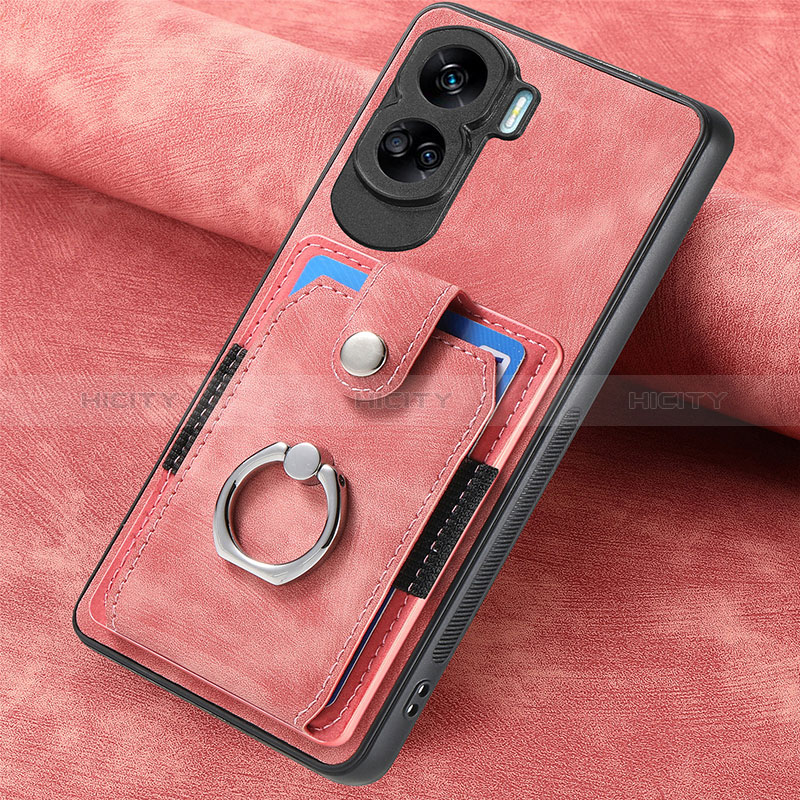 Custodia Silicone Morbida In Pelle Cover SD1 per Huawei Honor 90 Lite 5G Rosa