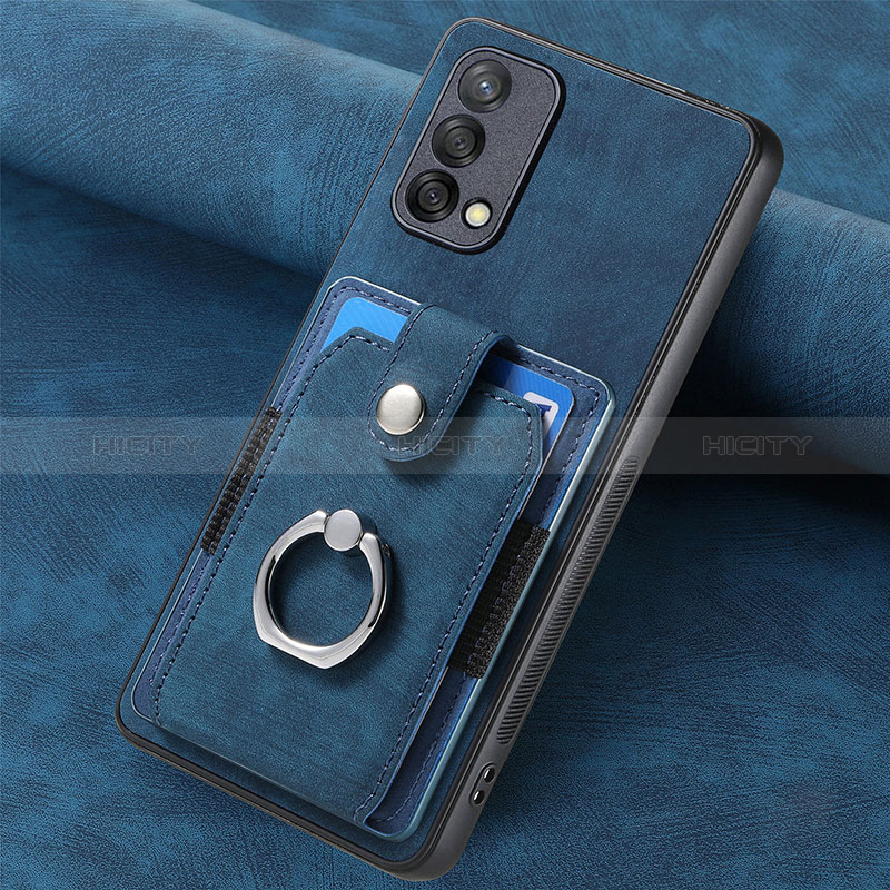 Custodia Silicone Morbida In Pelle Cover SD1 per Oppo A74 4G Blu