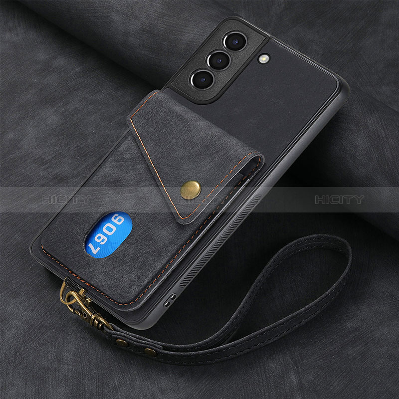 Custodia Silicone Morbida In Pelle Cover SD1 per Samsung Galaxy S22 Plus 5G Nero