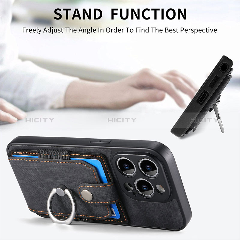 Custodia Silicone Morbida In Pelle Cover SD11 per Apple iPhone 15 Pro Max