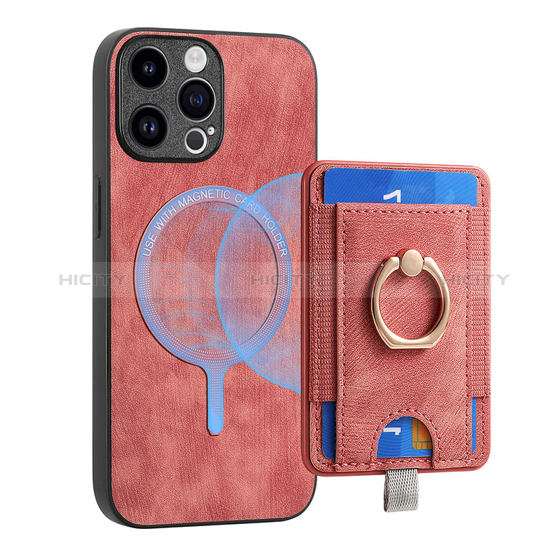 Custodia Silicone Morbida In Pelle Cover SD17 per Apple iPhone 14 Pro Rosa