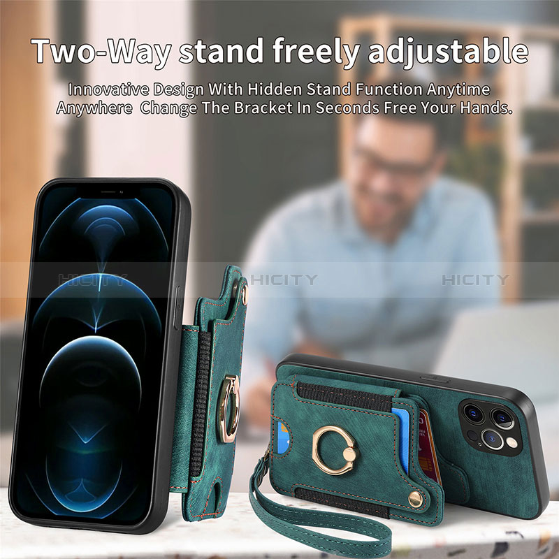 Custodia Silicone Morbida In Pelle Cover SD2 per Apple iPhone 13 Pro Max