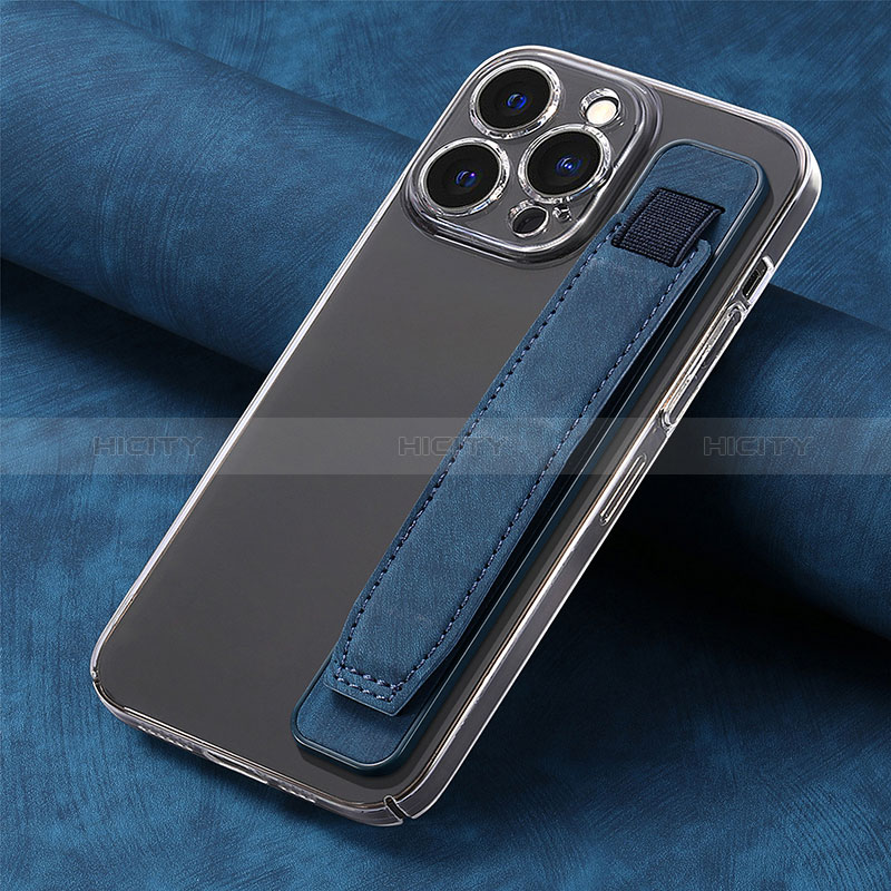Custodia Silicone Morbida In Pelle Cover SD2 per Apple iPhone 14 Pro Blu