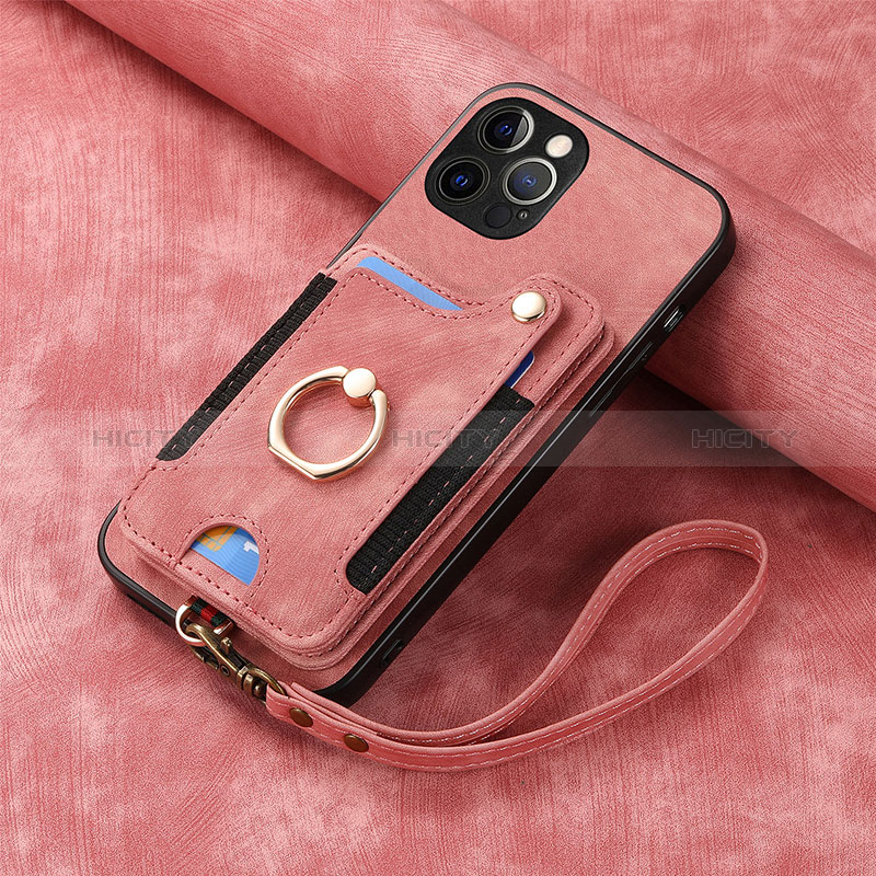 Custodia Silicone Morbida In Pelle Cover SD2 per Apple iPhone 14 Pro Rosa