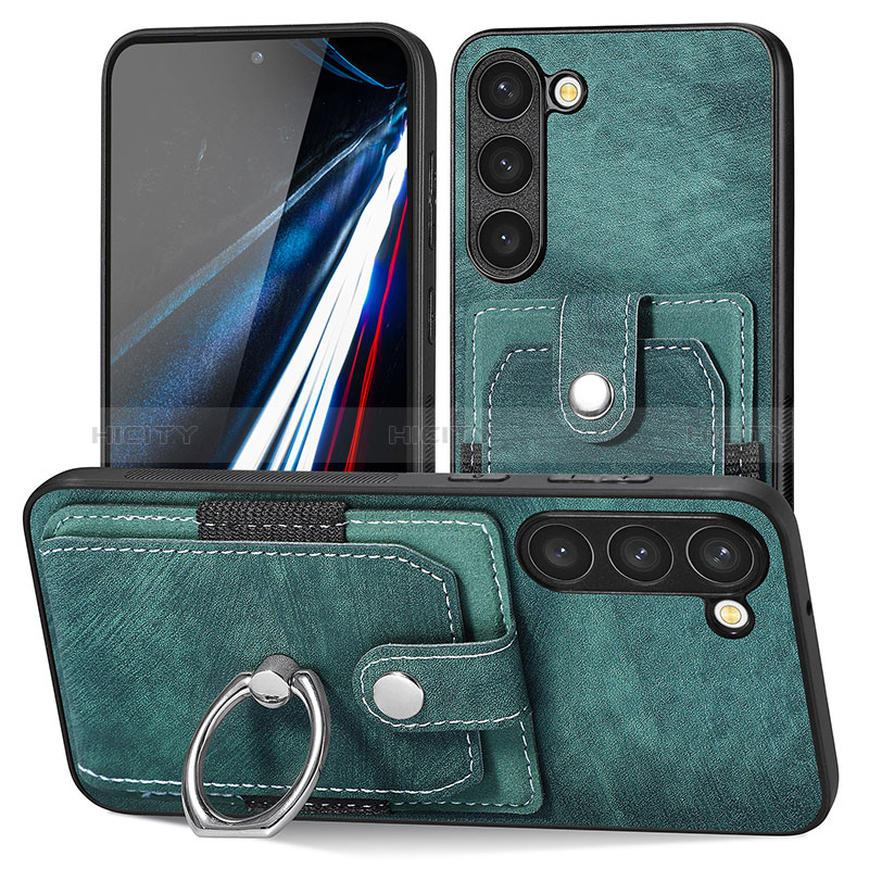 Custodia Silicone Morbida In Pelle Cover SD5 per Samsung Galaxy S22 Plus 5G Verde