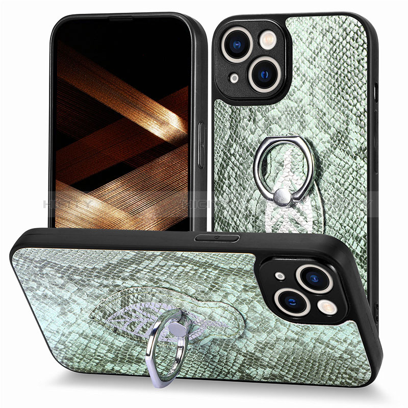 Custodia Silicone Morbida In Pelle Cover SD6 per Apple iPhone 15 Plus