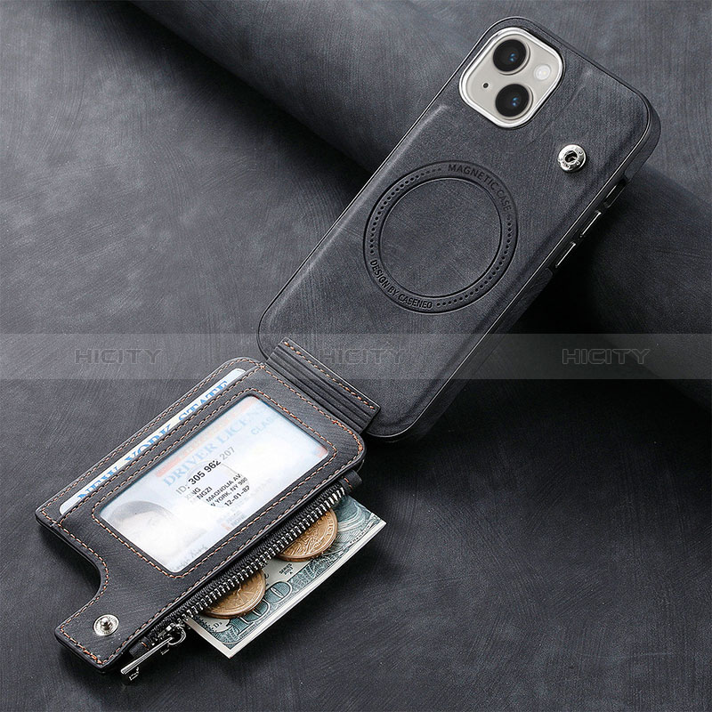 Custodia Silicone Morbida In Pelle Cover SD9 per Apple iPhone 13 Nero