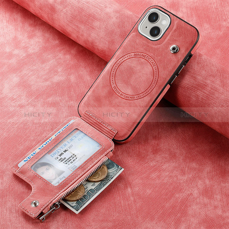 Custodia Silicone Morbida In Pelle Cover SD9 per Apple iPhone 13 Rosa