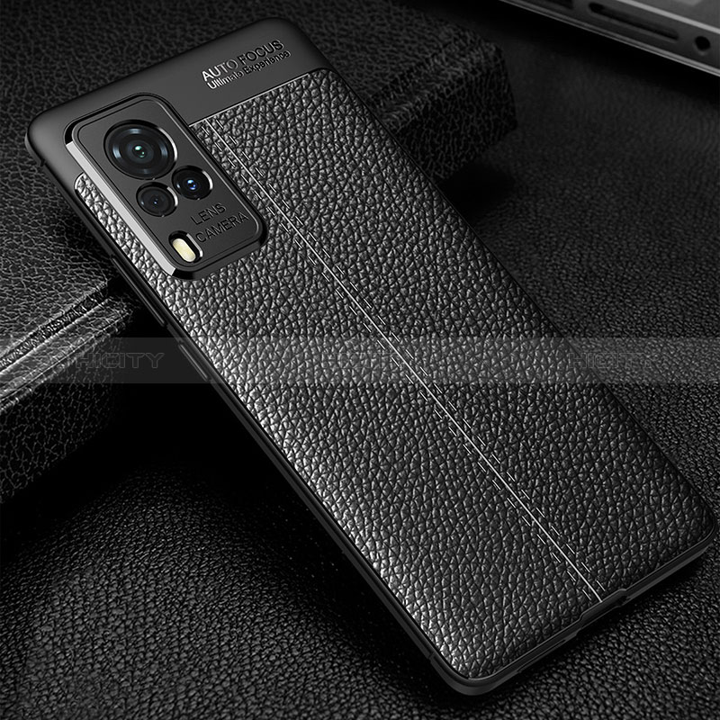 Custodia Silicone Morbida In Pelle Cover WL1 per Vivo X60 Pro 5G Nero