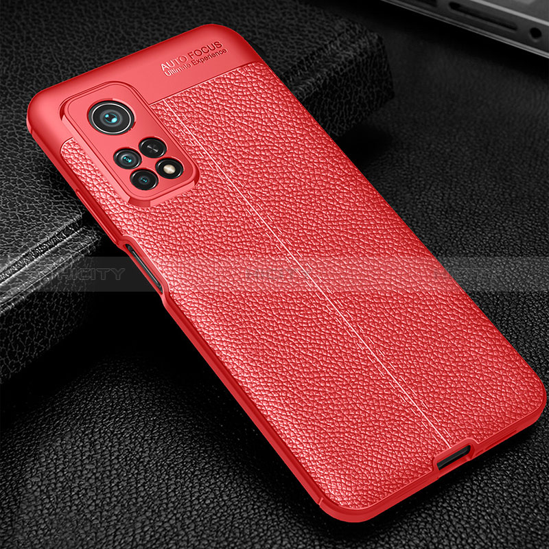 Custodia Silicone Morbida In Pelle Cover WL2 per Xiaomi Mi 10T 5G Rosso