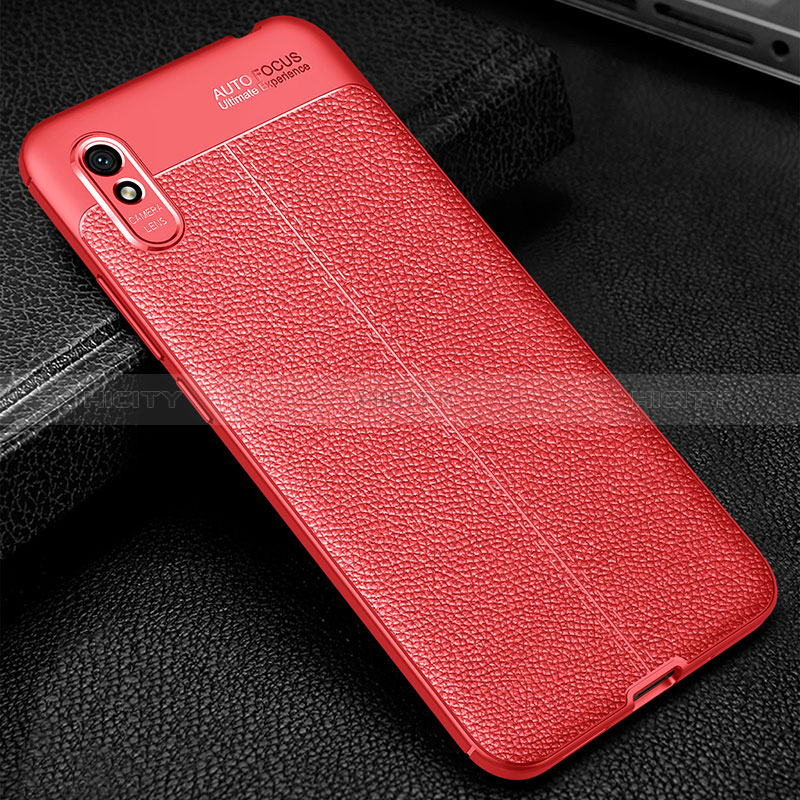 Custodia Silicone Morbida In Pelle Cover WL2 per Xiaomi Redmi 9AT Rosso