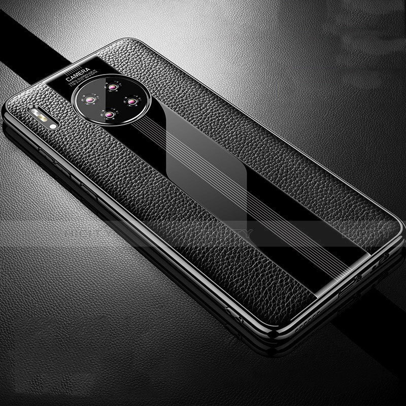 Custodia Silicone Morbida In Pelle Cover Z01 per Huawei Mate 30 Pro Nero