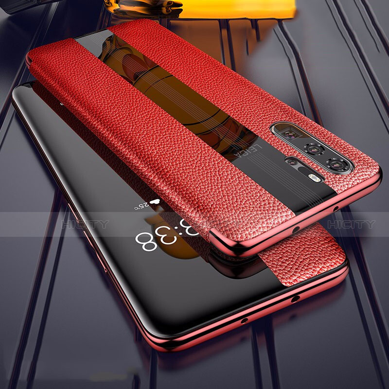 Custodia Silicone Morbida In Pelle Cover Z01 per Huawei P30 Pro Rosso