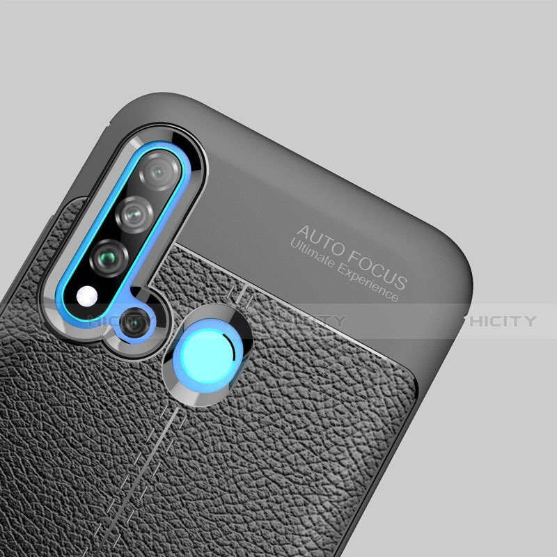 Custodia Silicone Morbida In Pelle per Huawei P20 Lite (2019) Nero