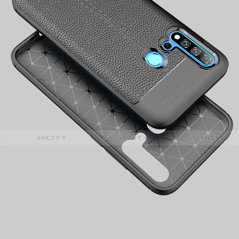 Custodia Silicone Morbida In Pelle per Huawei P20 Lite (2019) Nero