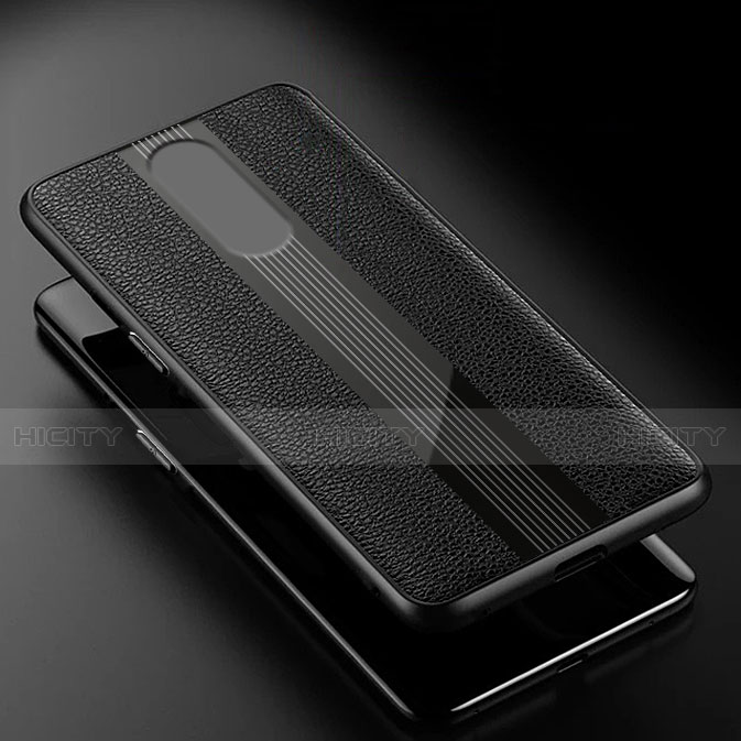 Custodia Silicone Morbida In Pelle per Oppo R17 Pro Nero