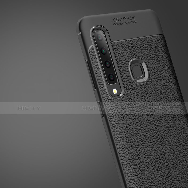 Custodia Silicone Morbida In Pelle per Samsung Galaxy A9s Nero