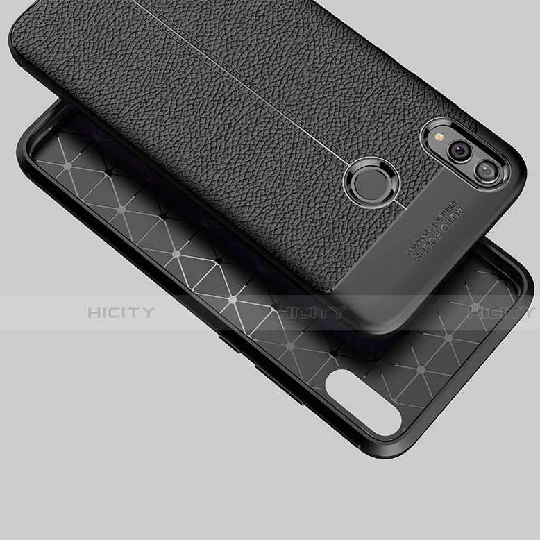 Custodia Silicone Morbida In Pelle Q01 per Huawei Honor V10 Lite Nero