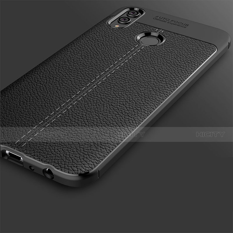 Custodia Silicone Morbida In Pelle Q01 per Huawei Honor V10 Lite Nero