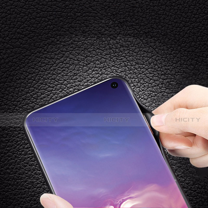 Custodia Silicone Morbida In Pelle Q01 per Samsung Galaxy S10 5G Nero