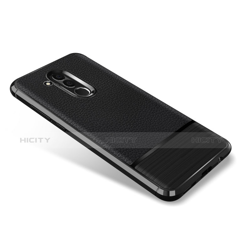 Custodia Silicone Morbida In Pelle W01 per Huawei Maimang 7 Nero