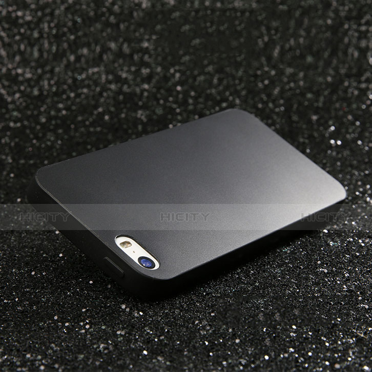 Custodia Silicone Morbida Lucido per Apple iPhone 5 Nero