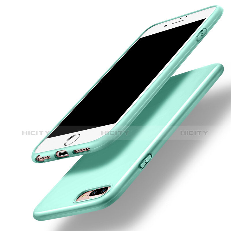 Custodia Silicone Morbida Lucido per Apple iPhone 7 Plus Verde