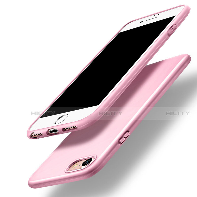 Custodia Silicone Morbida Lucido per Apple iPhone SE (2020) Rosa