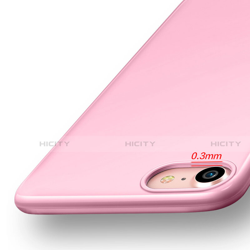 Custodia Silicone Morbida Lucido per Apple iPhone SE (2020) Rosa