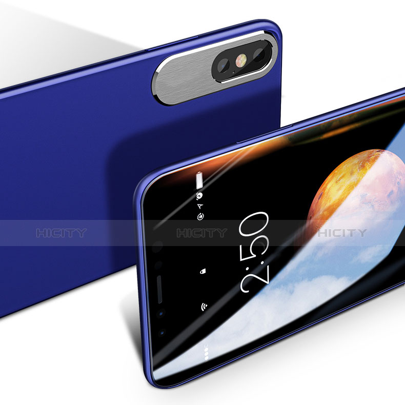 Custodia Silicone Morbida Lucido per Apple iPhone X Blu