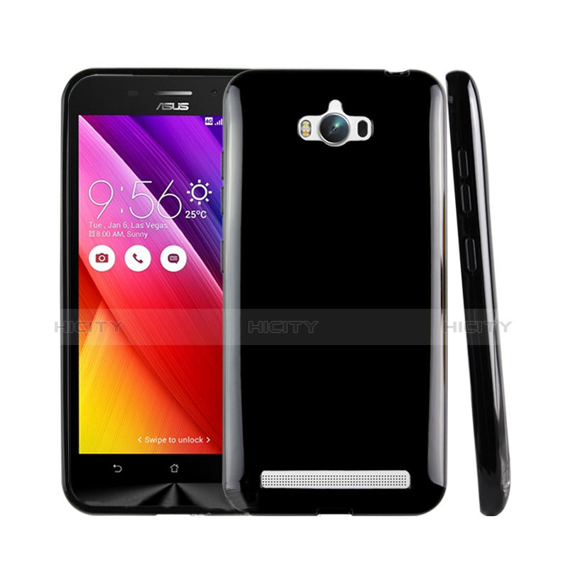 Custodia Silicone Morbida Lucido per Asus Zenfone Max ZC550KL Nero