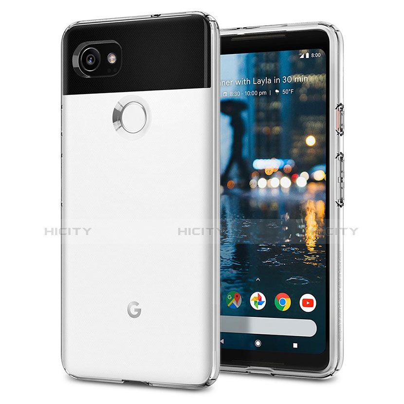 Custodia Silicone Morbida Lucido per Google Pixel 2 XL Bianco