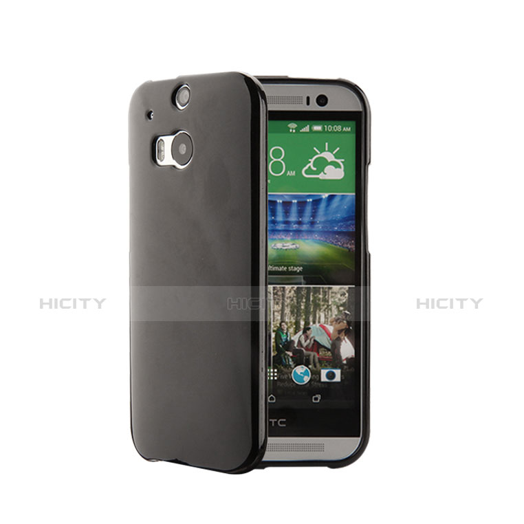 Custodia Silicone Morbida Lucido per HTC One M8 Nero