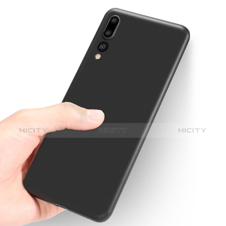 Custodia Silicone Morbida Lucido per Huawei P20 Pro Nero