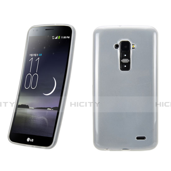 Custodia Silicone Morbida Lucido per LG G Flex Bianco