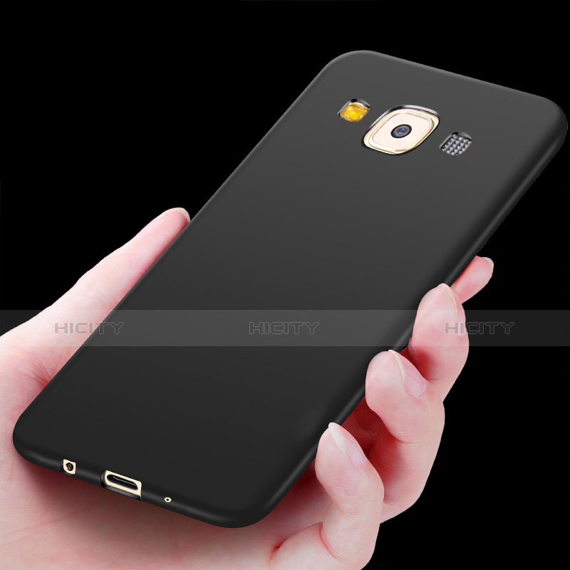 Custodia Silicone Morbida Lucido per Samsung Galaxy A7 SM-A700 Nero