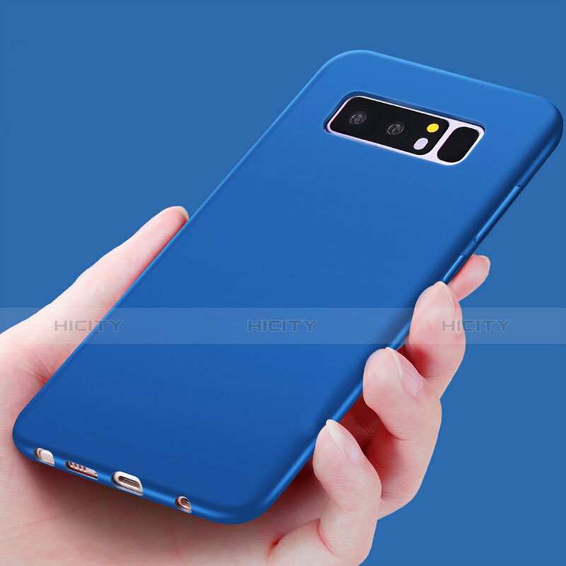 Custodia Silicone Morbida Lucido per Samsung Galaxy Note 8 Blu