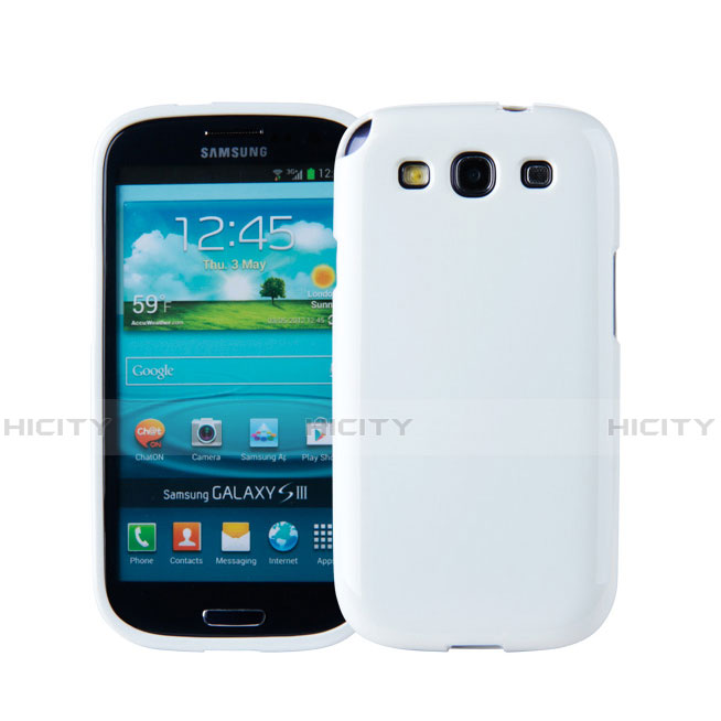 Custodia Silicone Morbida Lucido per Samsung Galaxy S3 i9300 Bianco