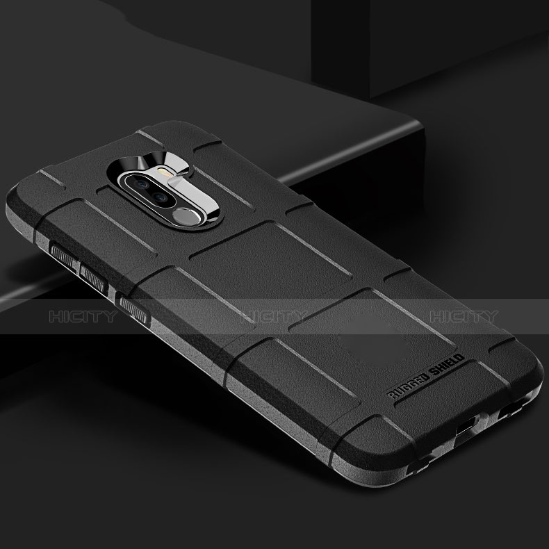 Custodia Silicone Morbida Lucido per Xiaomi Pocophone F1 Nero