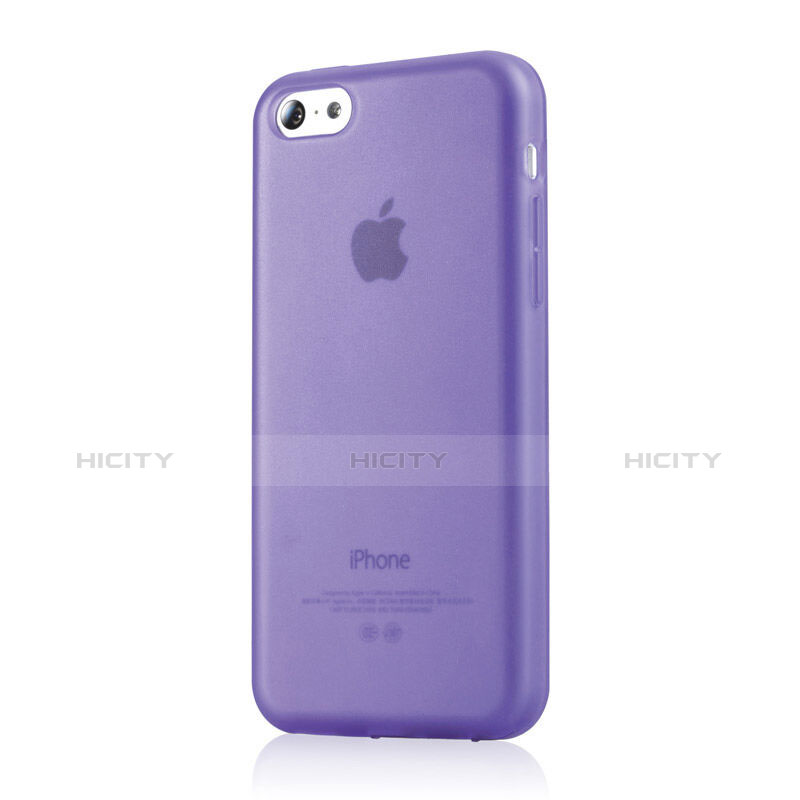 Custodia Silicone Morbida Opaca per Apple iPhone 5C Viola