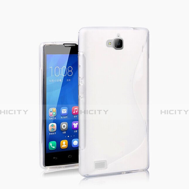 Custodia Silicone Morbida S-Line per Huawei Honor 3C Bianco