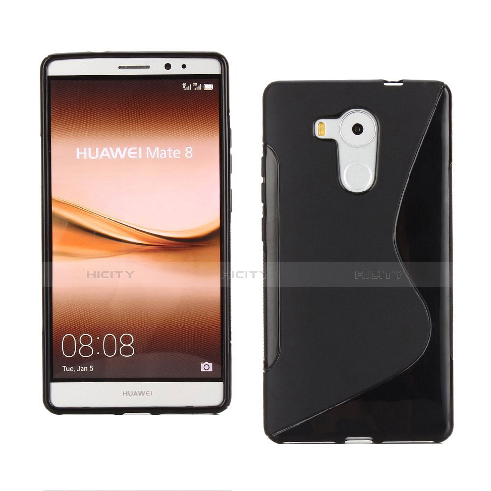 Custodia Silicone Morbida S-Line per Huawei Mate 8 Nero