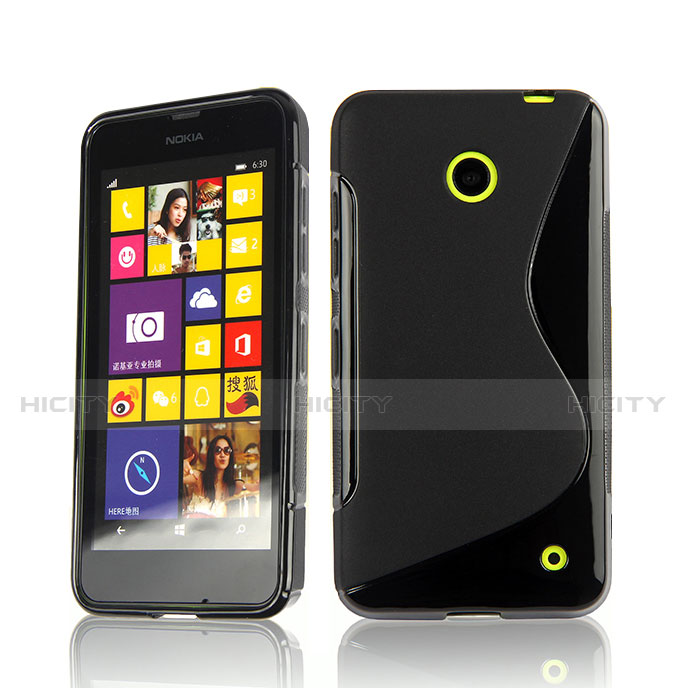 Custodia Silicone Morbida S-Line per Nokia Lumia 630 Nero